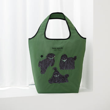 刺繍エコバッグ　ふさふさドッグス