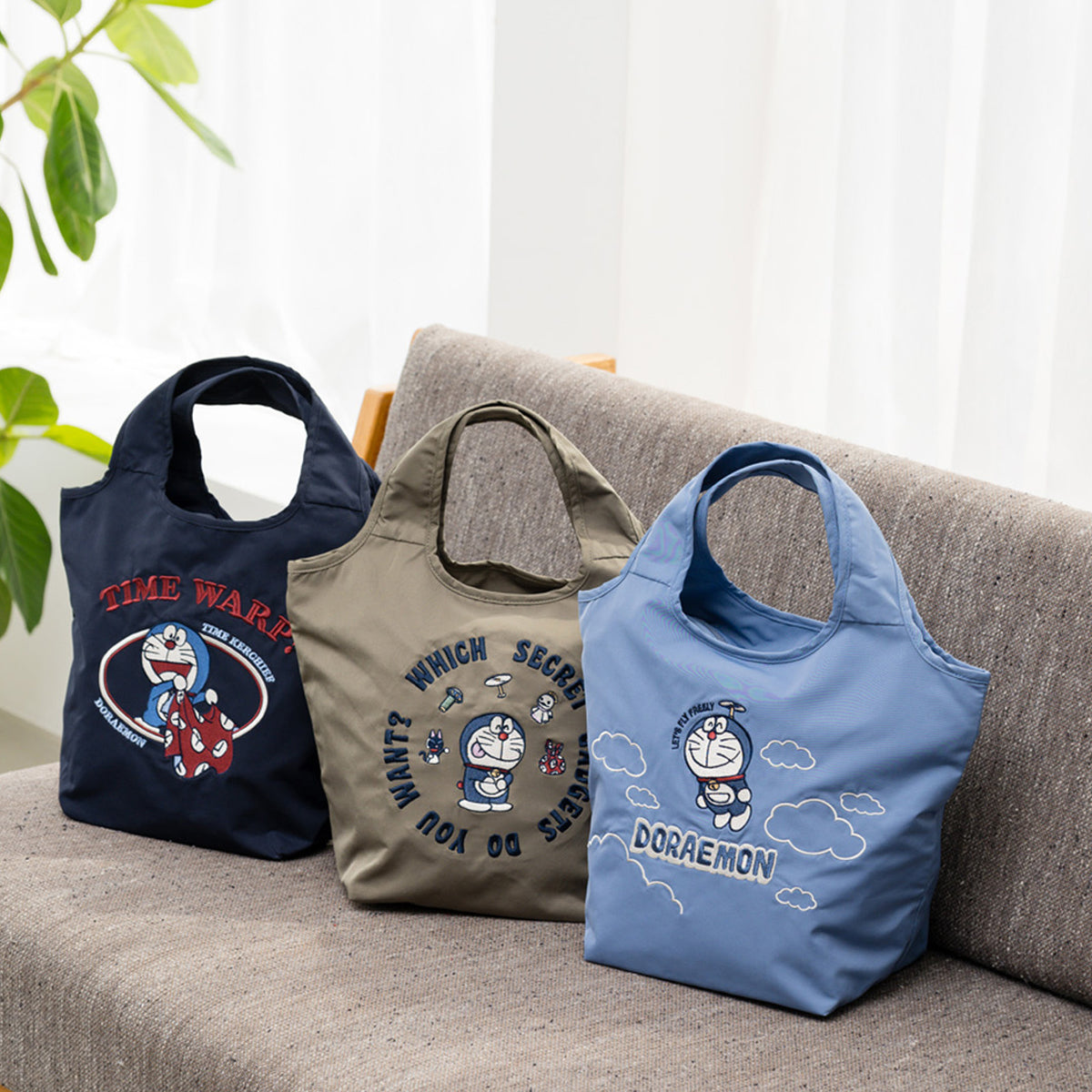 刺繡バッグ タケコプター　ダルブルー