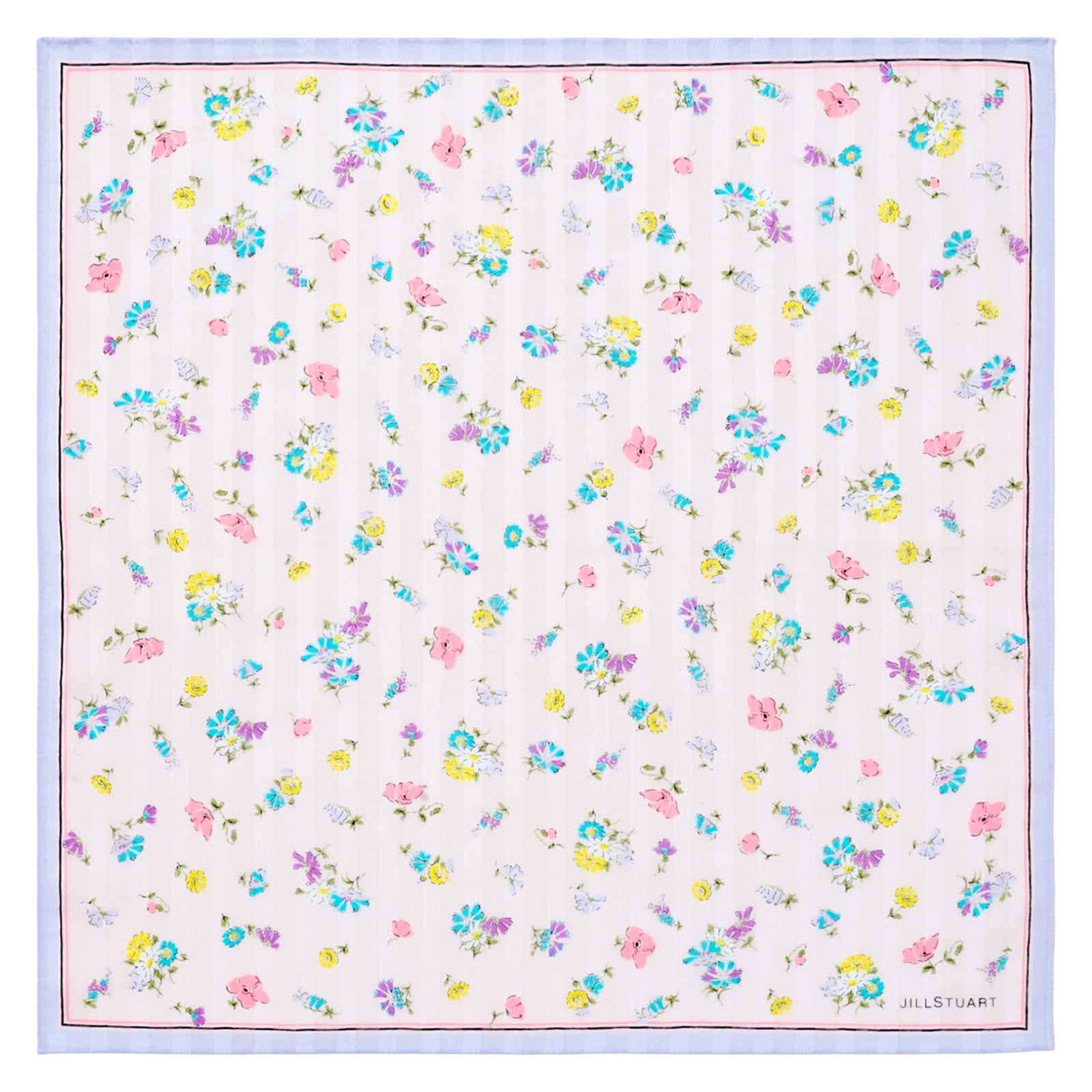 プリントハンカチ小花柄　ピンク