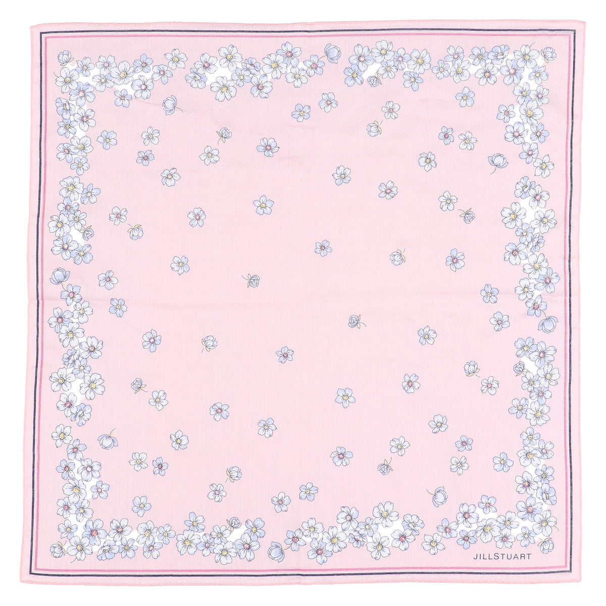 プリントハンカチ リトルフラワー　ピンク