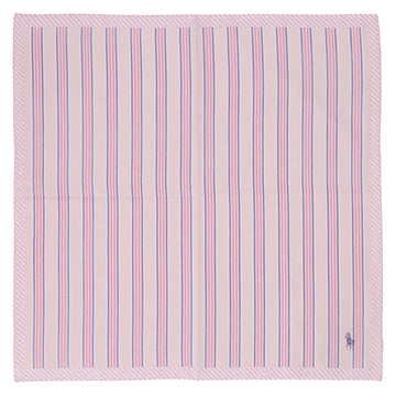 プリントハンカチ ストライプ　ピンク