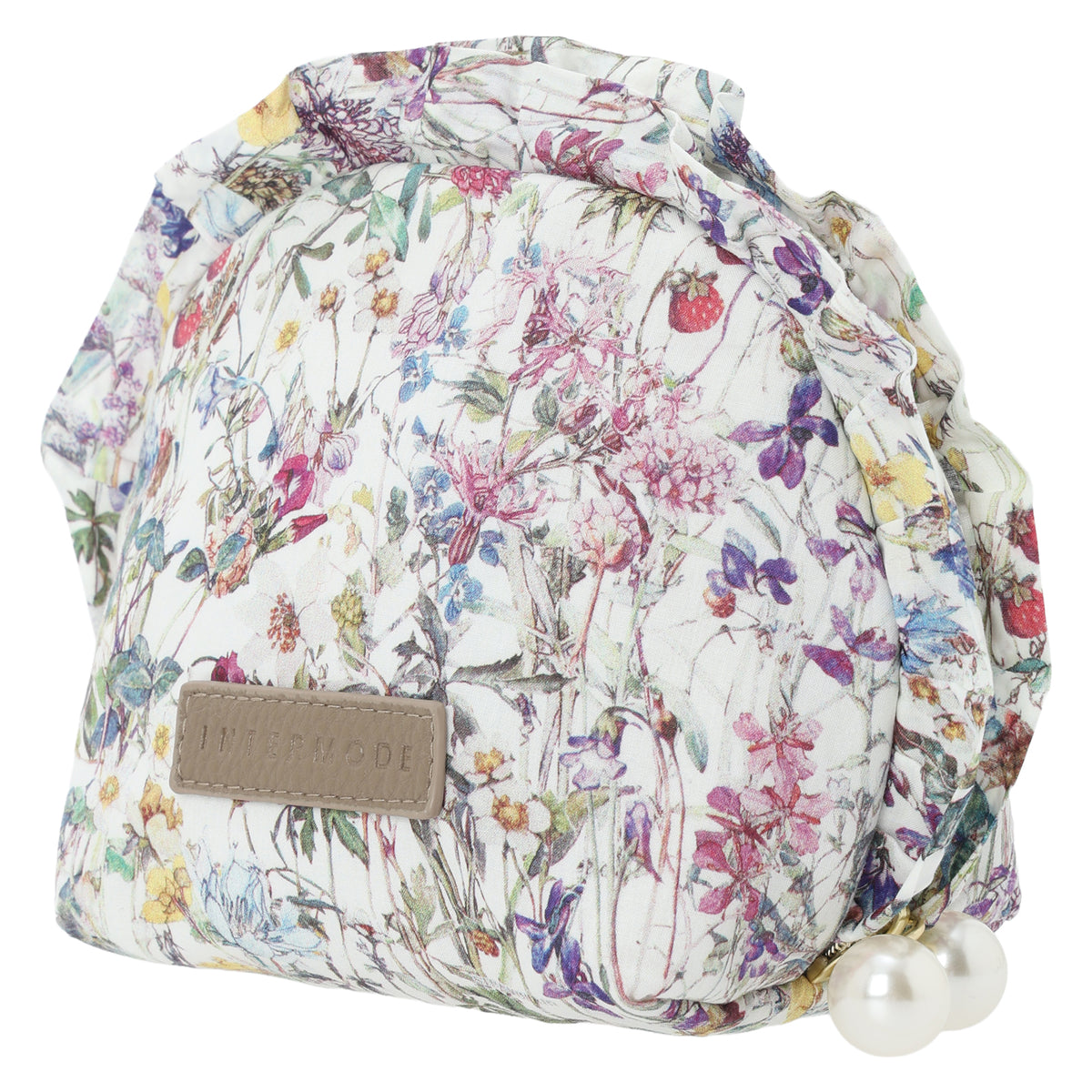 シェル型フリルポーチ WildFlowers　アイボリー