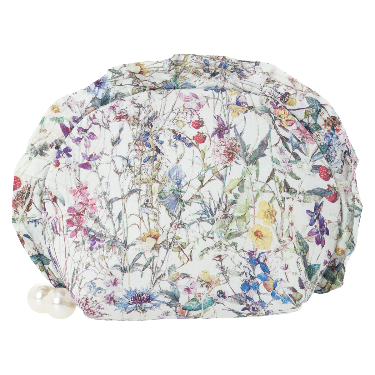 シェル型フリルポーチ WildFlowers　アイボリー