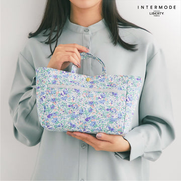 リバティプリント バッグインバッグ Claire-Aude　 スカイブルー