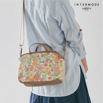 ショルダー付きミニボストンバッグ Clarabell　オレンジ