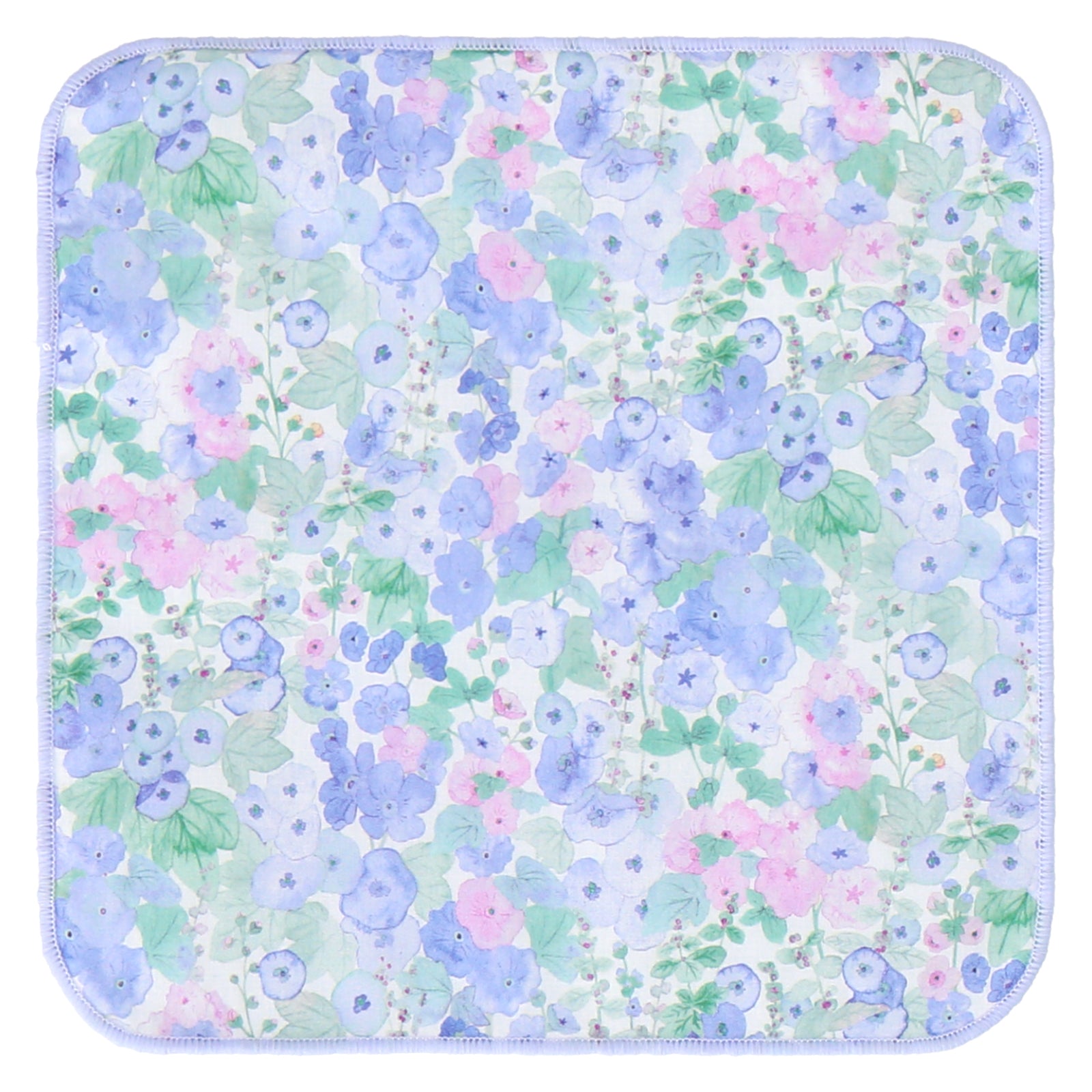 婦人タオルハンカチ #191b HOLLYHOCKS　ライラック