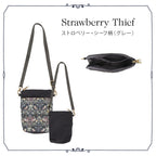 ミニショルダーバッグ STRAWBERRY THIEF　グレー