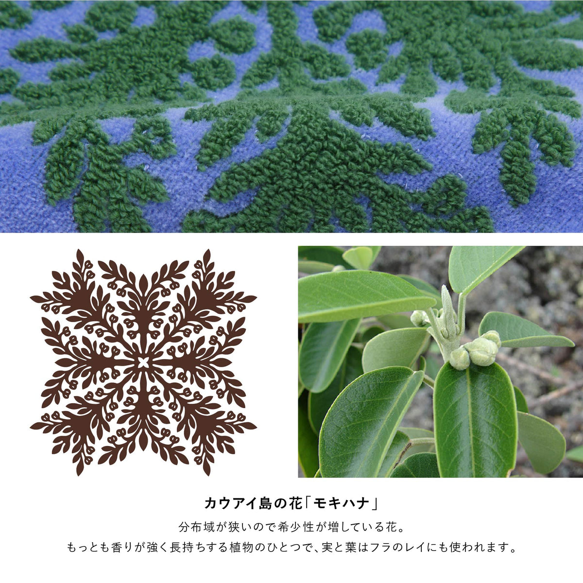 ミニタオル 五つの島シリーズ　モキハナラベンダー