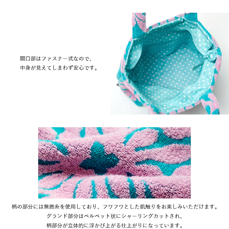 ランチバッグ ハワイアンキルト柄 リノシリーズ　グアバミント