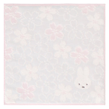 タオルハンカチ 桜 パステルカラー　ブルー