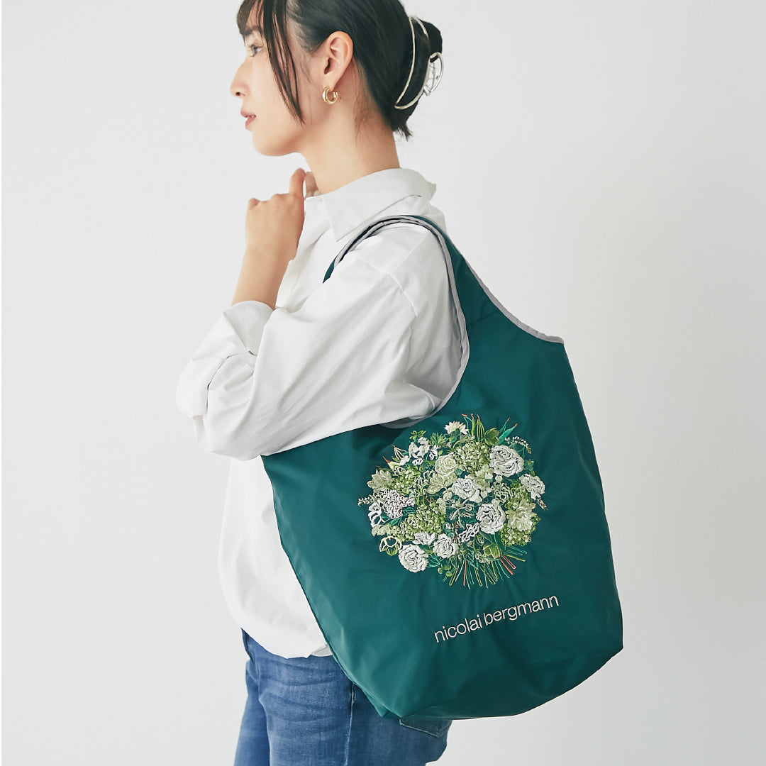 刺繍バッグ #362a　グリーン