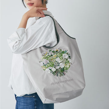 刺繍バッグ #362b　アイボリー