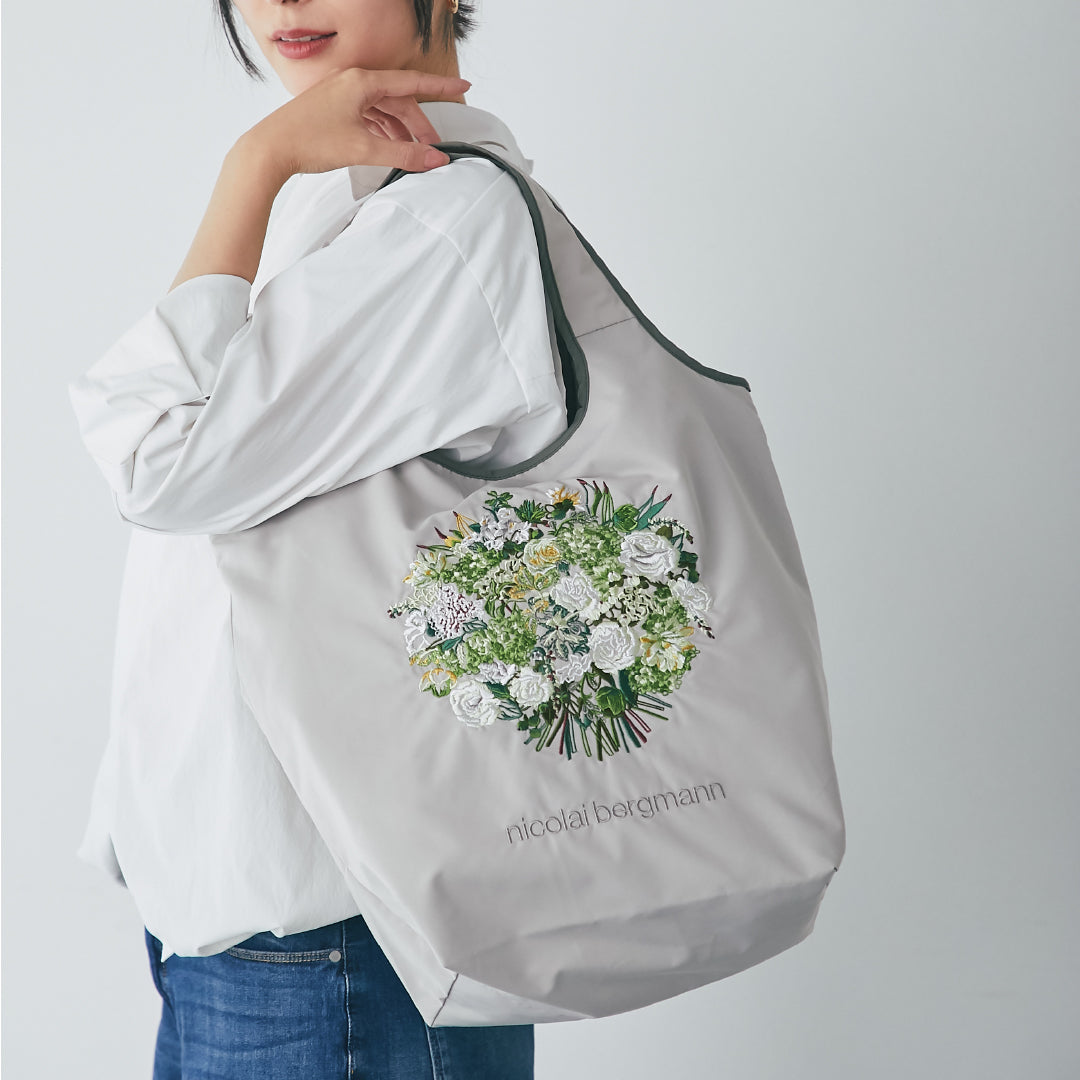 刺繍バッグ #362b　アイボリー