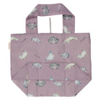 折り畳みバッグ 猫　ピンク