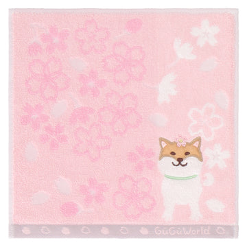 婦人タオルハンカチ　ピンク
