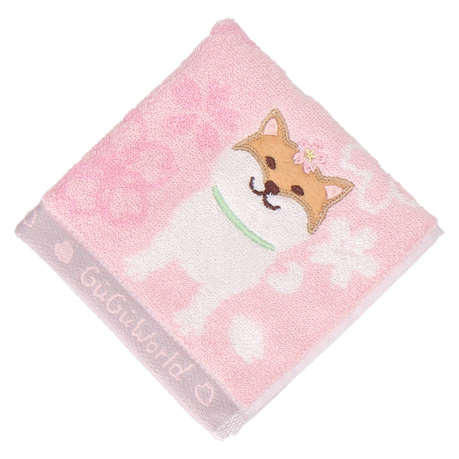 婦人タオルハンカチ　ピンク