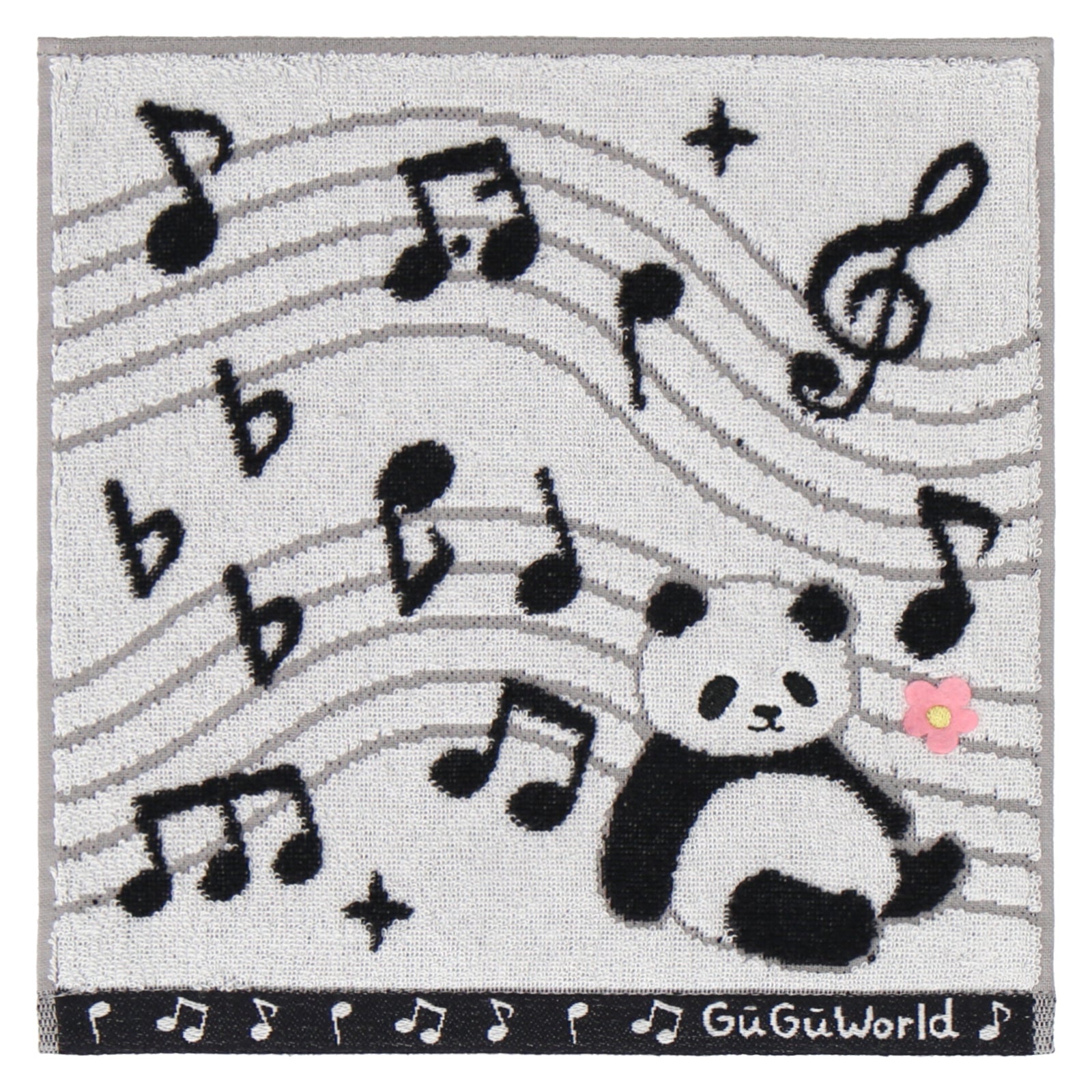 婦人タオルハンカチ　ブラック
