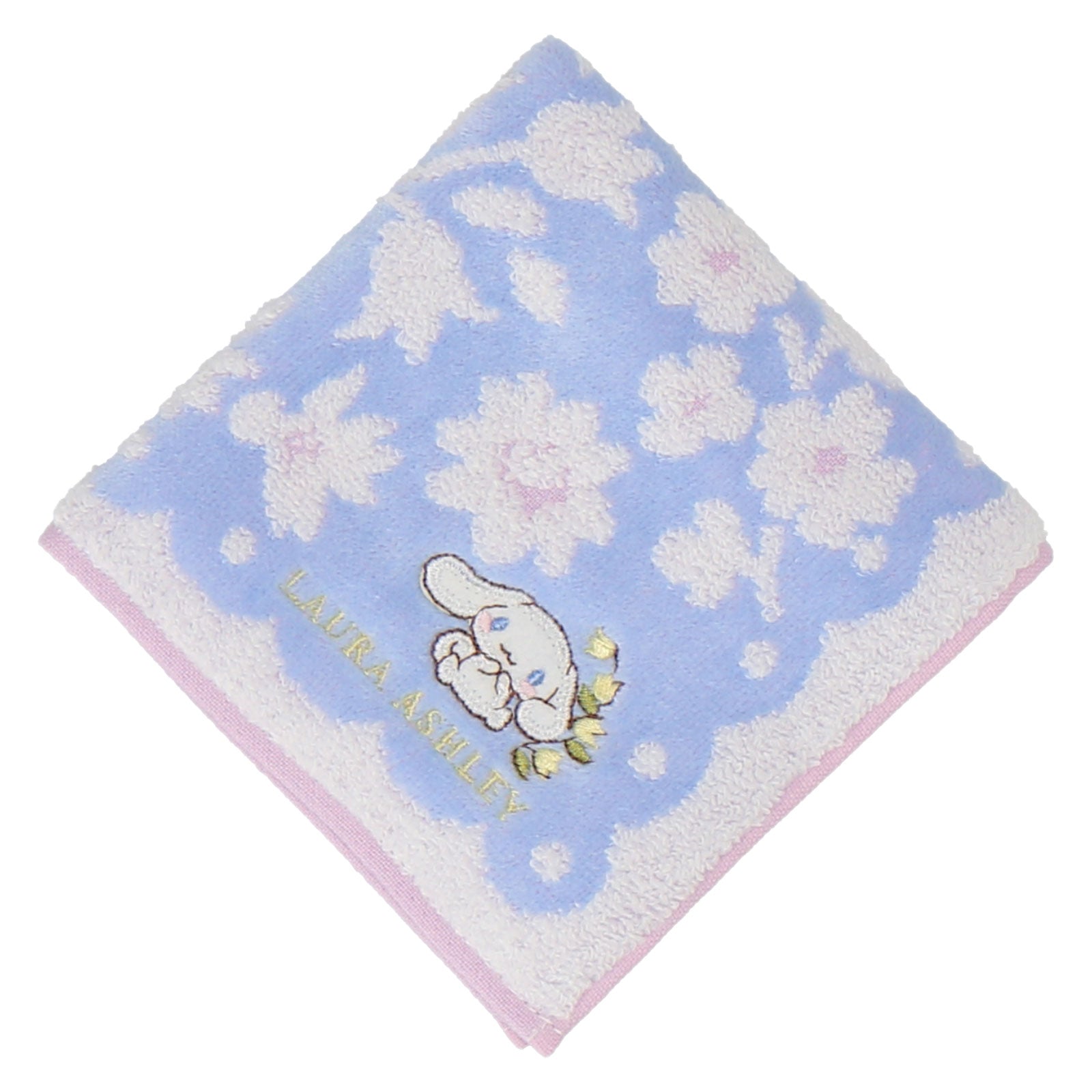 婦人タオルハンカチ シナモロール　ブルー