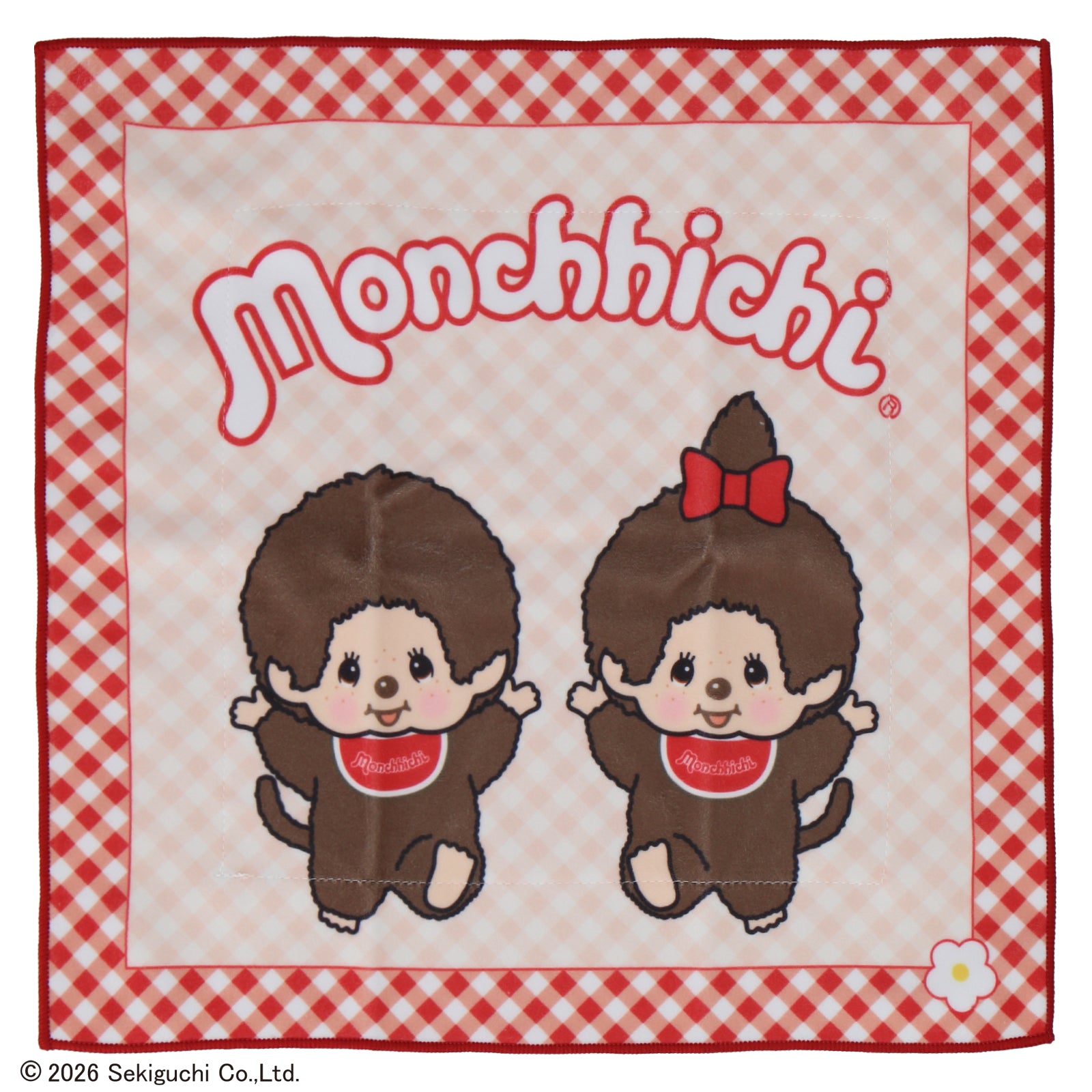 つつめる保冷ハンカチ モンチッチくん&モンチッチちゃん　イラスト ツーショット