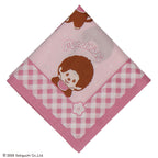 プリントハンカチ モンチッチくん&モンチッチちゃん　ピンク