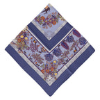 シルクスクエアスカーフ ブレーメンの音楽隊　ブルー