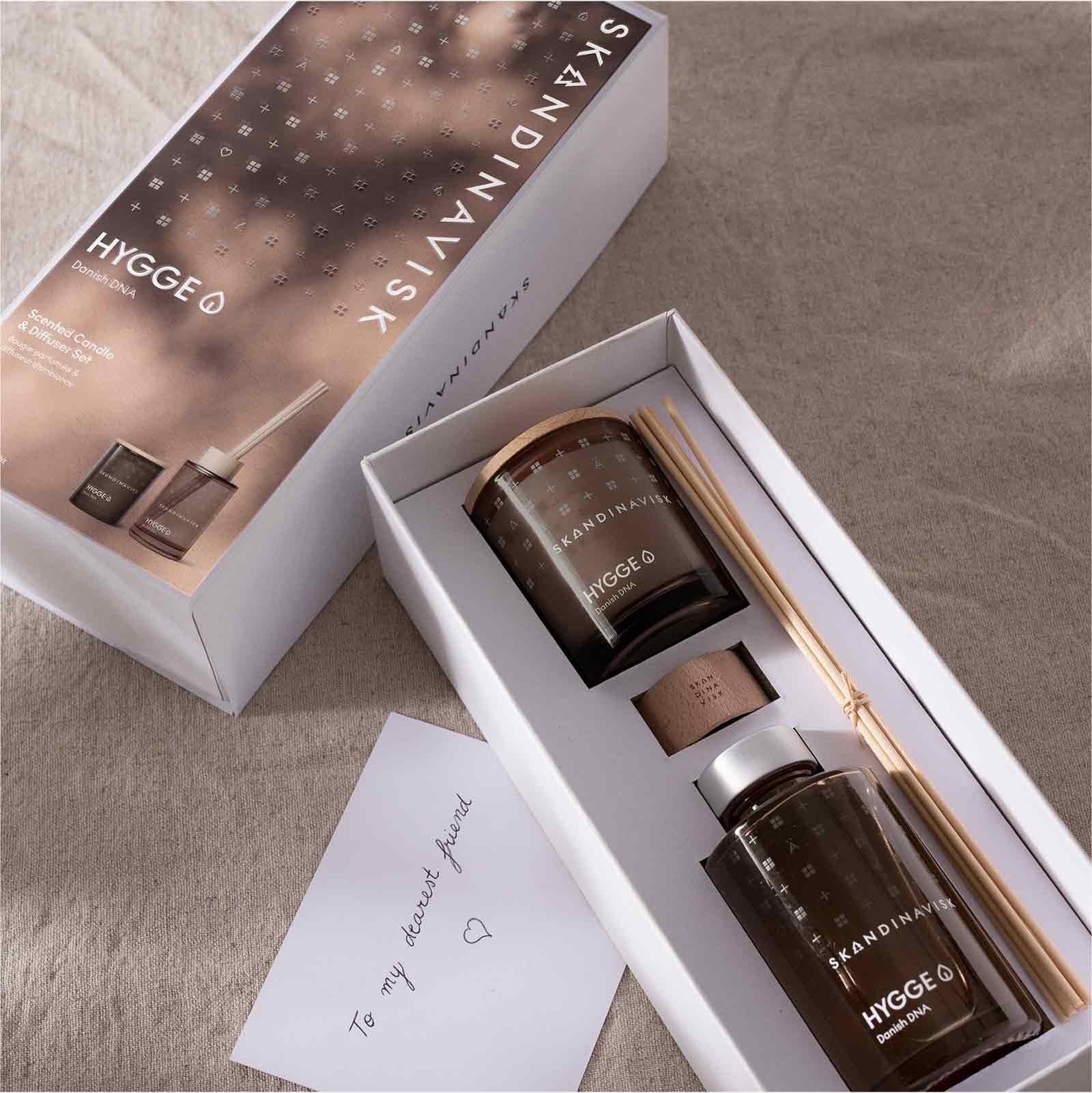 ヒュッゲキャンドル＆ディフューザー ギフトセット　65g + 100mL