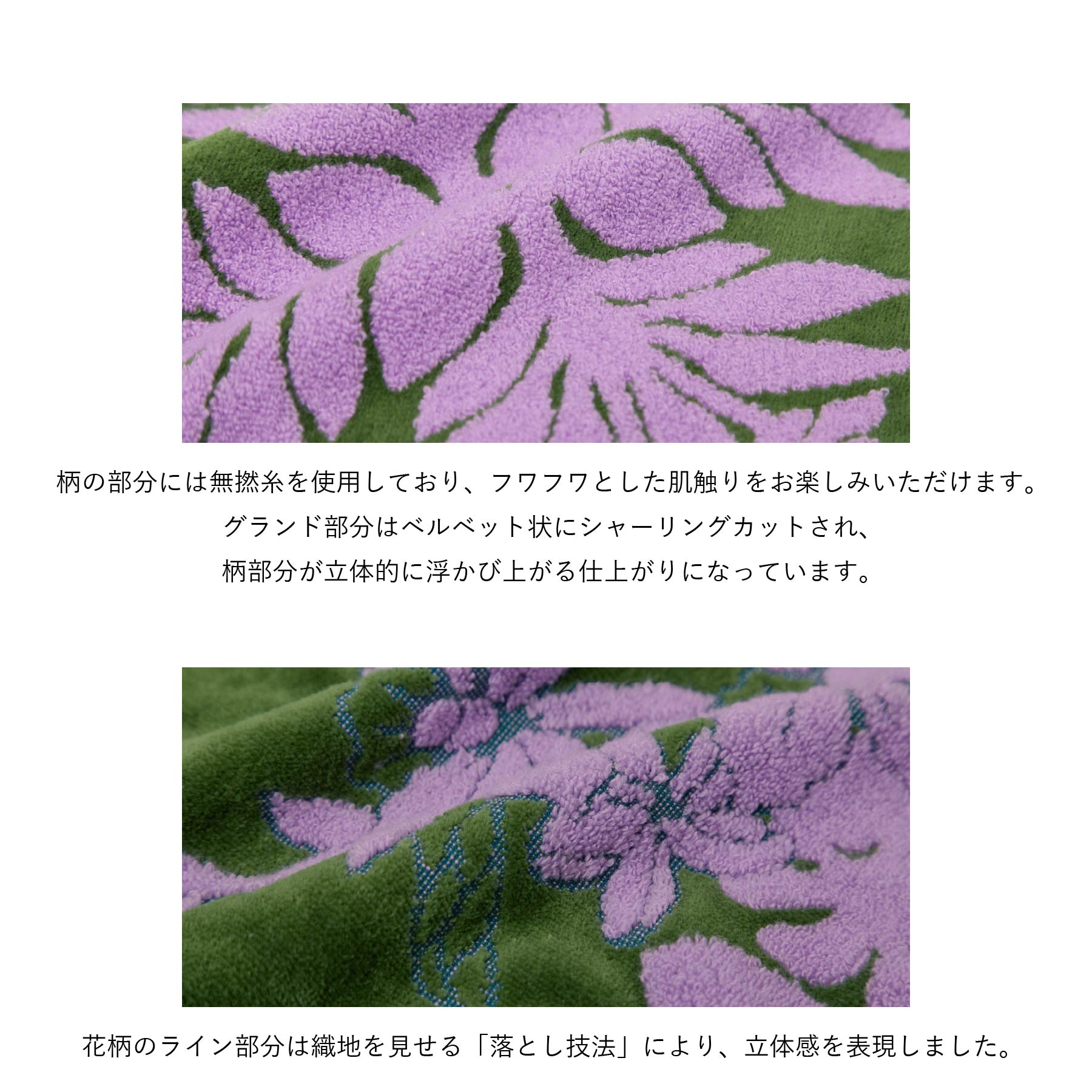 フェイスタオル ハウオリシリーズ　バードオブパラダイスグリーン