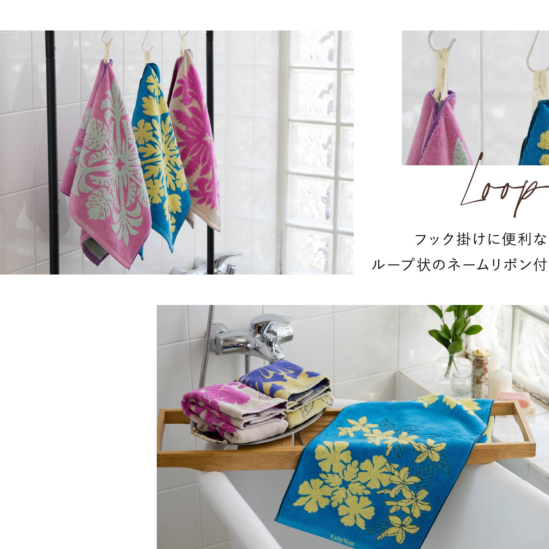 フェイスタオル ハウオリシリーズ　ハイビスカスブルー