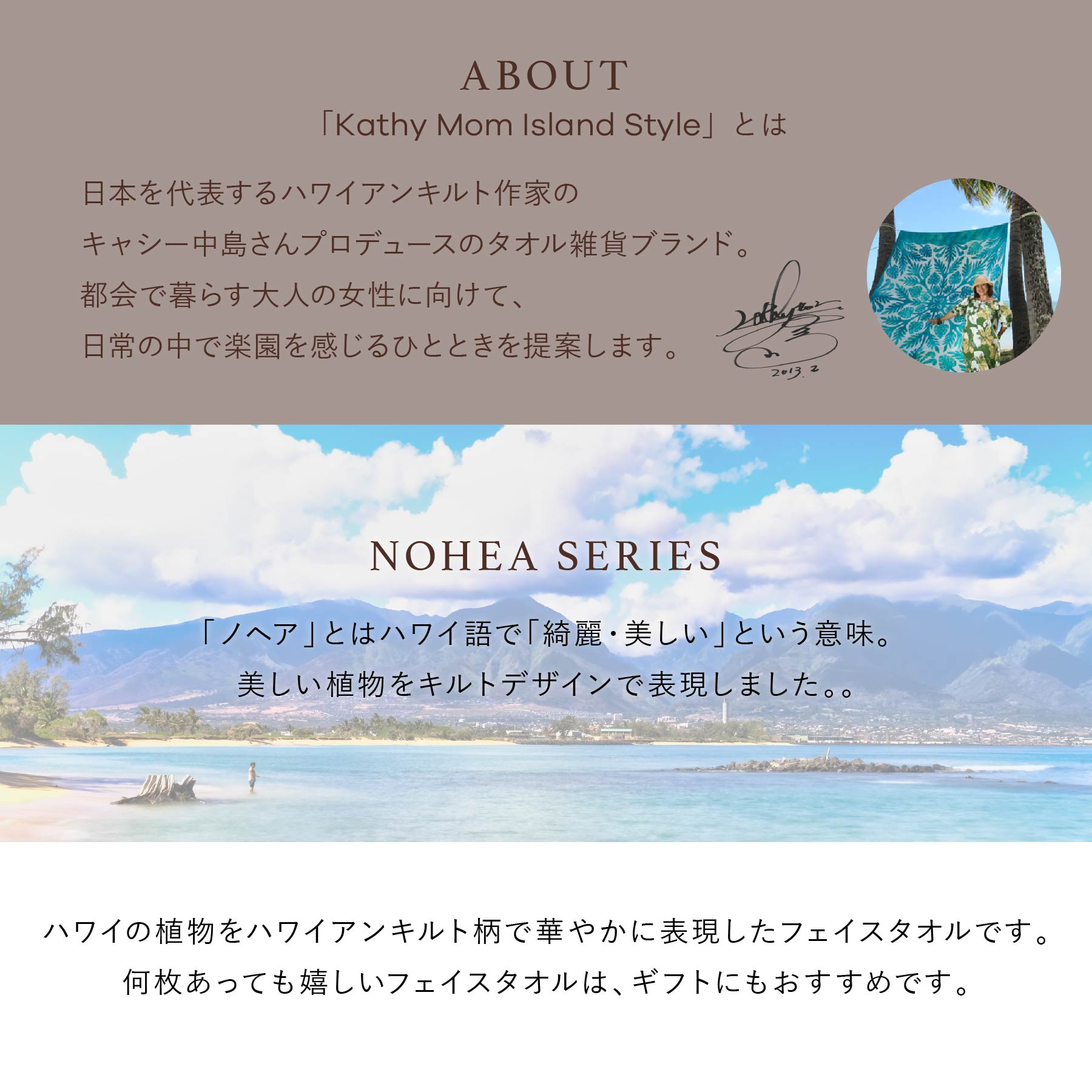 フェイスタオル ノヘアシリーズ　ゲッカビジングレー