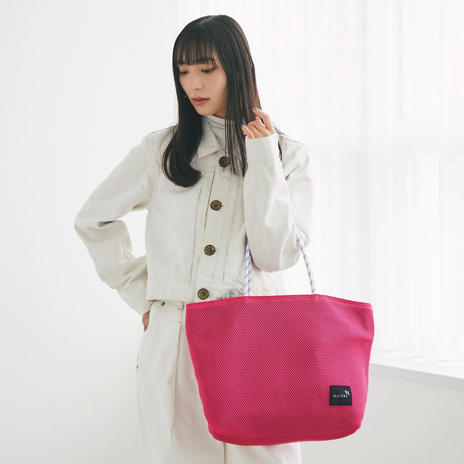エアメッシュ リバーシブルトート Ｍ #912a 　ブラック