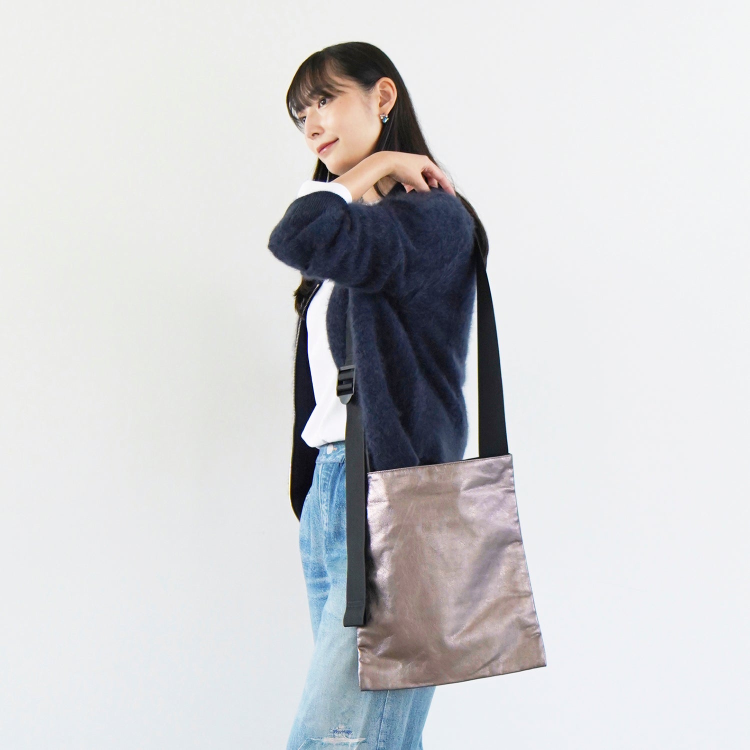 フェイクレザーショルダー 　ブロンズ