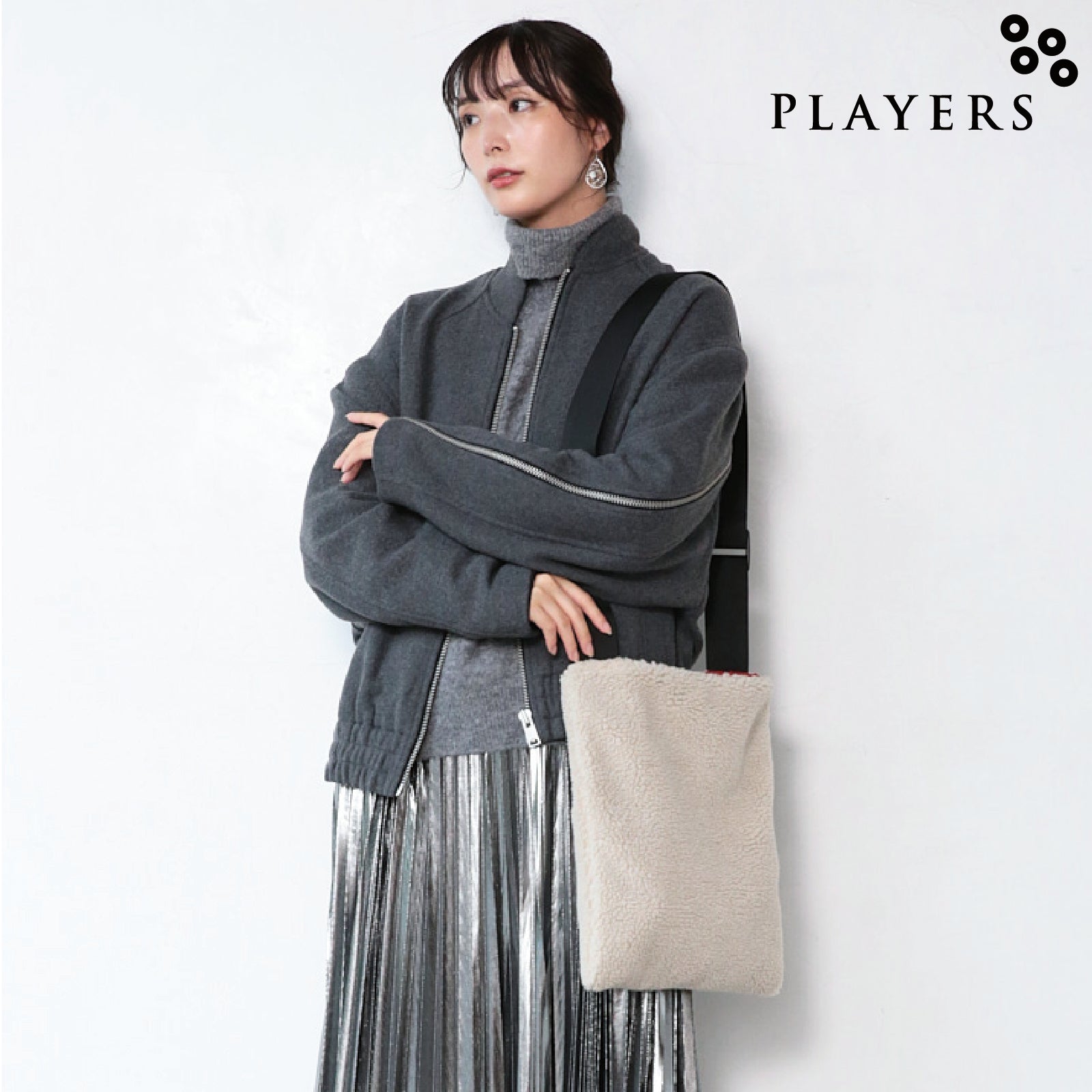 シープボアショルダー 　アイボリー