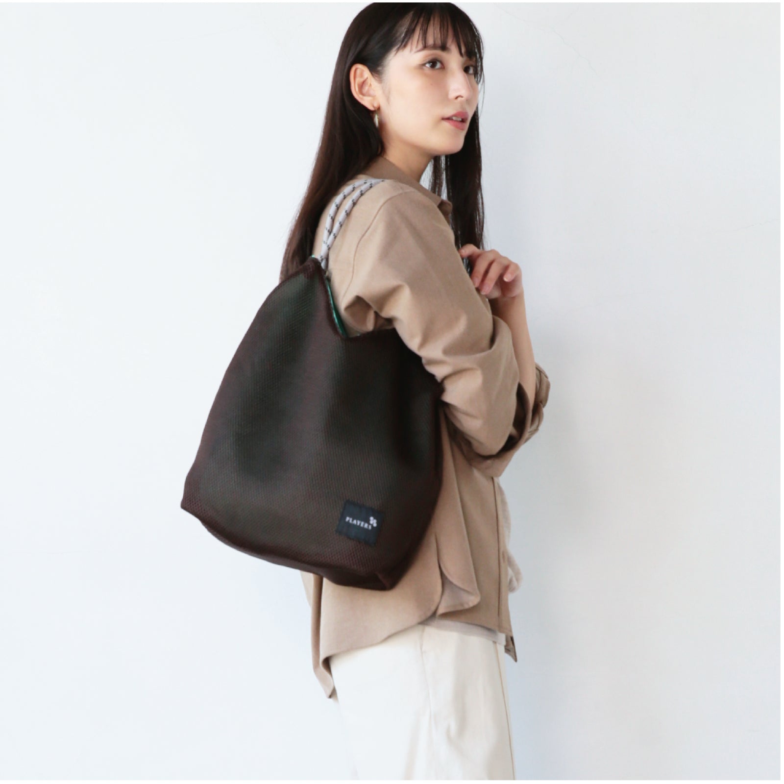 エアメッシュリバーシブルトート 　ミント