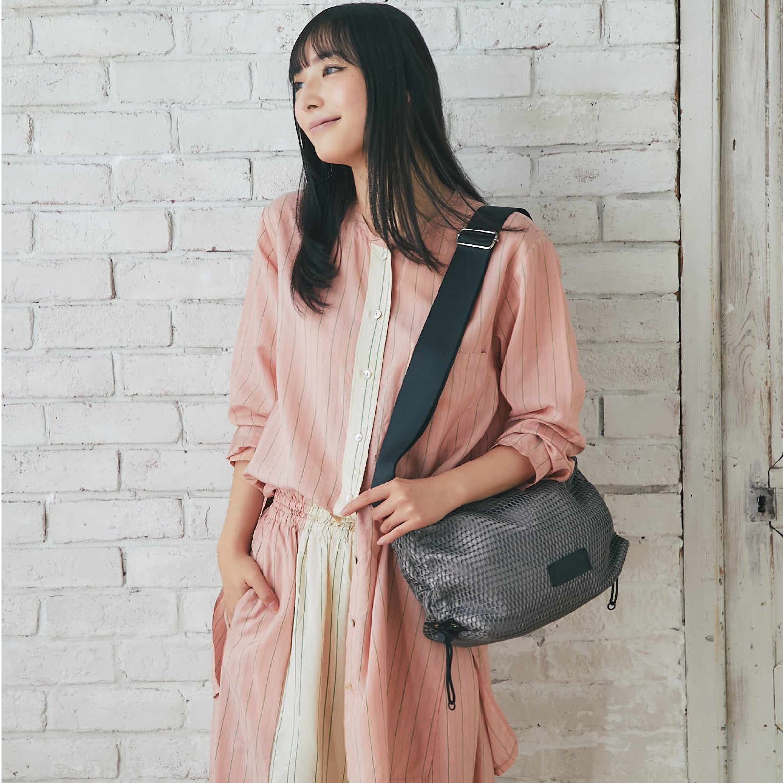 メッシュドロストショルダ－　Ｓ  　モカ
