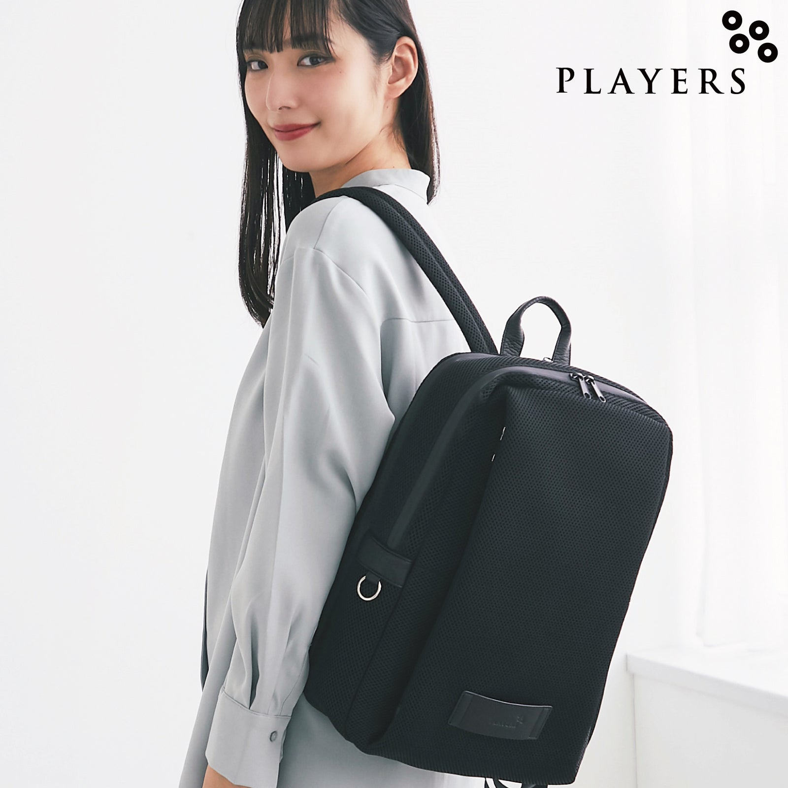 エアメッシュ リュック スクエア #912a 　ブラック
